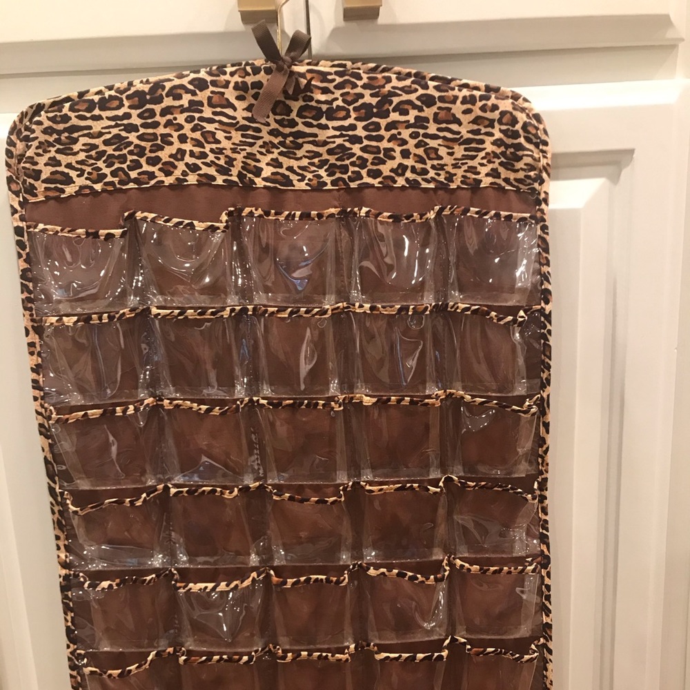 Cheetah Print Hanging Jewelry Organizer